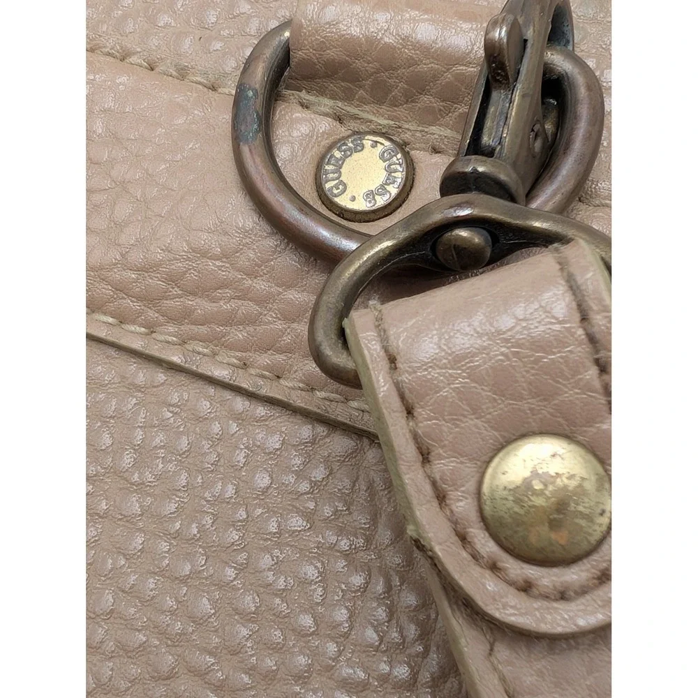 Guess Backpack Women Tan Vintage Pebble Faux Leather Paisley 90s Crossbody